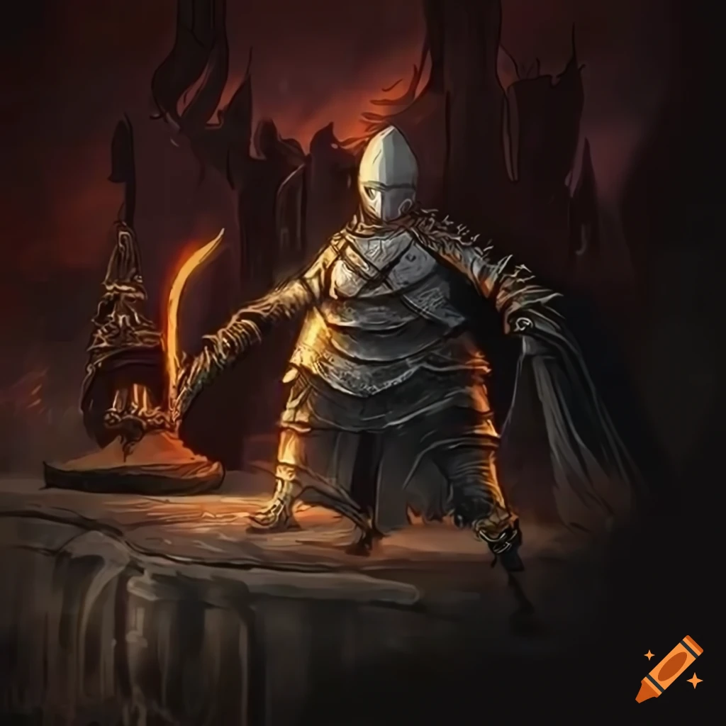 Cartoon poster of dark souls 2 scholar of the first sin on Craiyon
