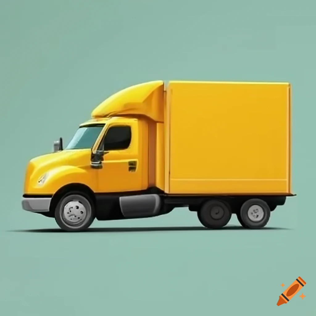 Yellow moving truck