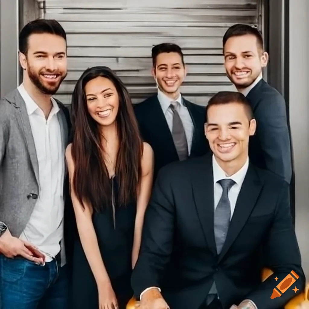 Successful real estate investors collaborating on Craiyon