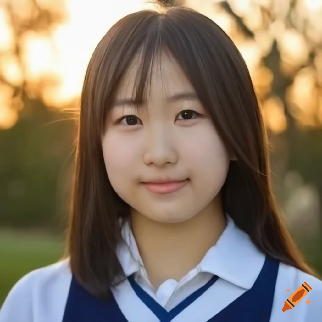 portrait of a Japanese girl in school uniform
