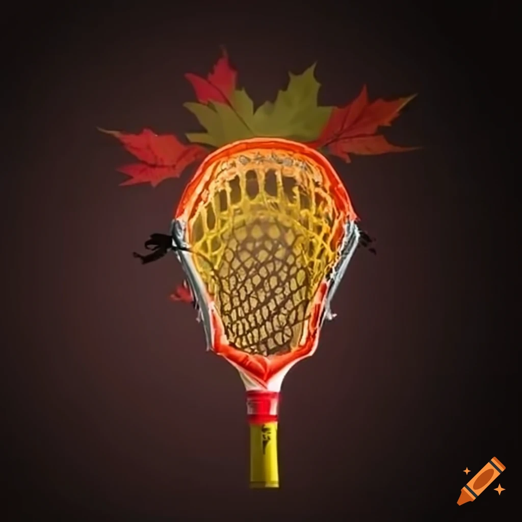 Maple leaf with a lacrosse stick on Craiyon