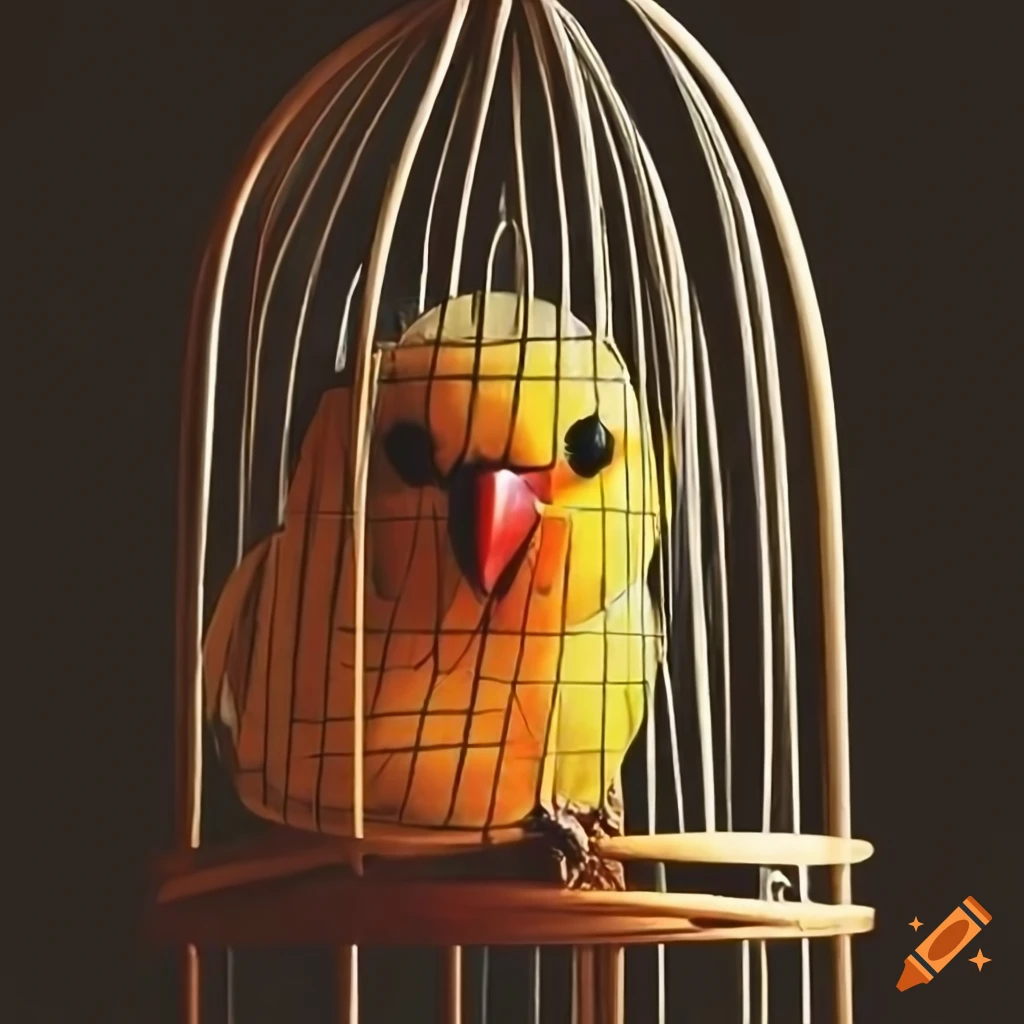 Bird Trapped In A Cage On Craiyon