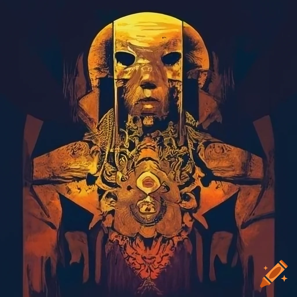 Hand logo inside a circle in the style of zdzis aw beksi ski on craiyon