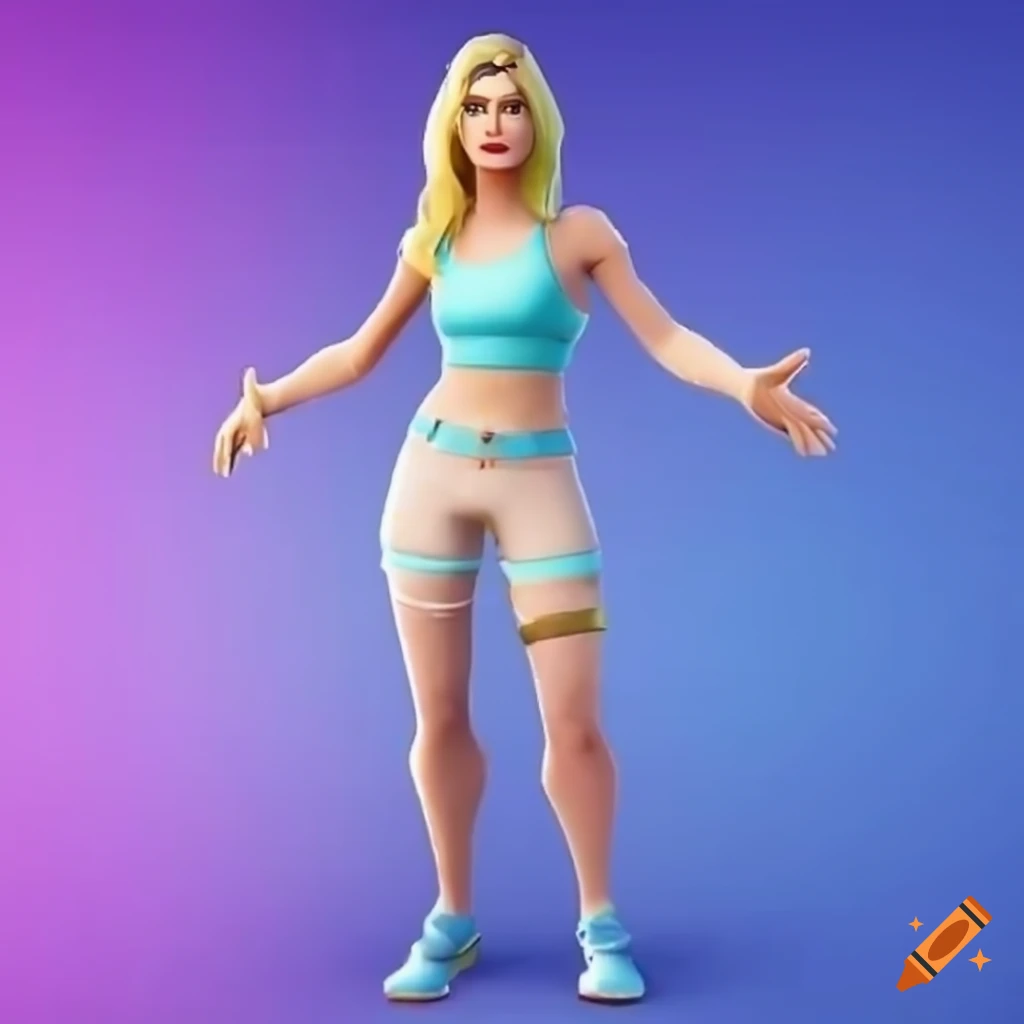 3d Fortnite Skin With Blonde Wavy Hair And Pastel Clothes On Craiyon 6550