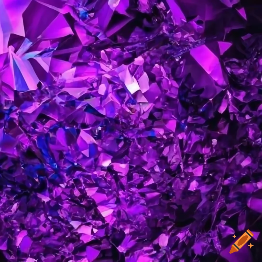 Horizontal Header Picture With Purple Crystals On Craiyon