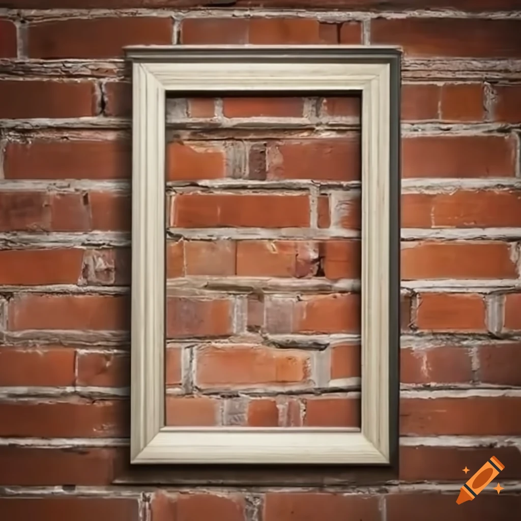 empty-vertical-frame-on-brick-wall-on-craiyon
