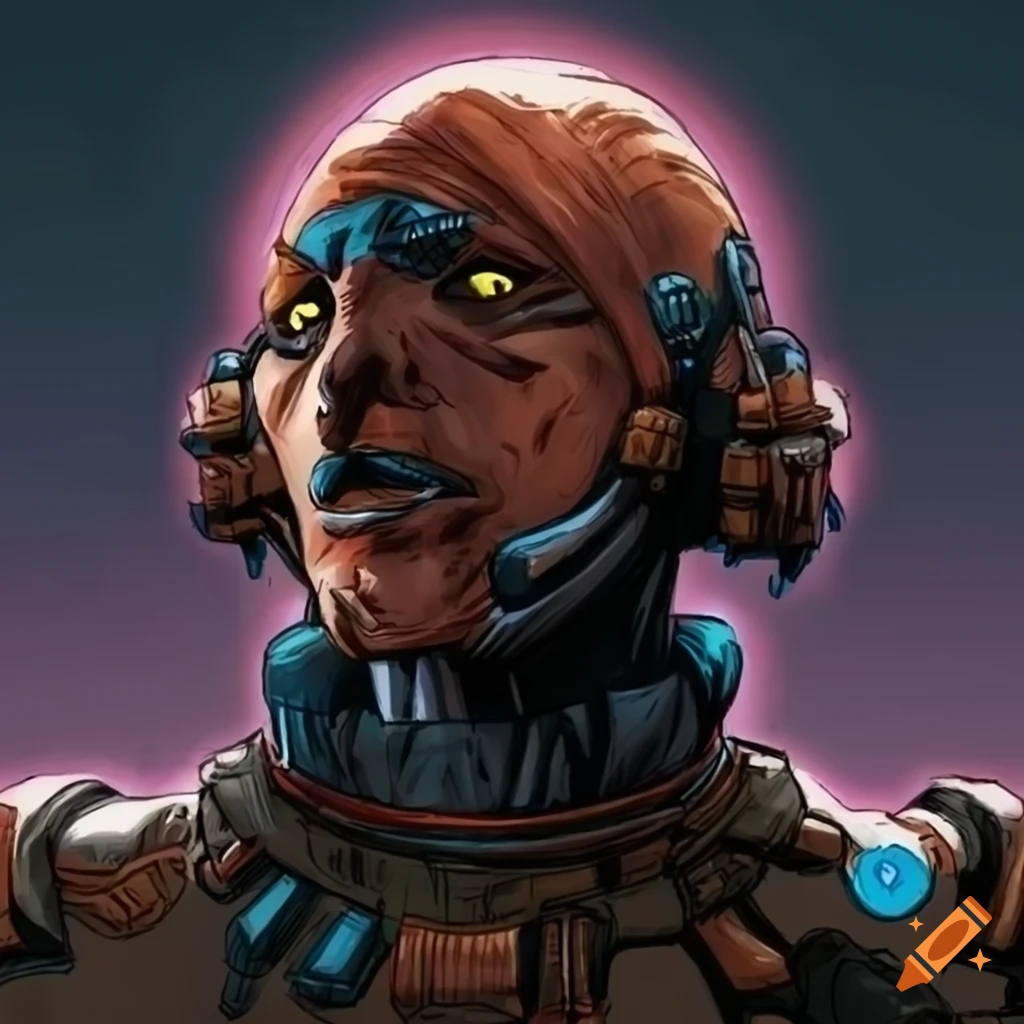 image of a scifi commander in a retro comic style