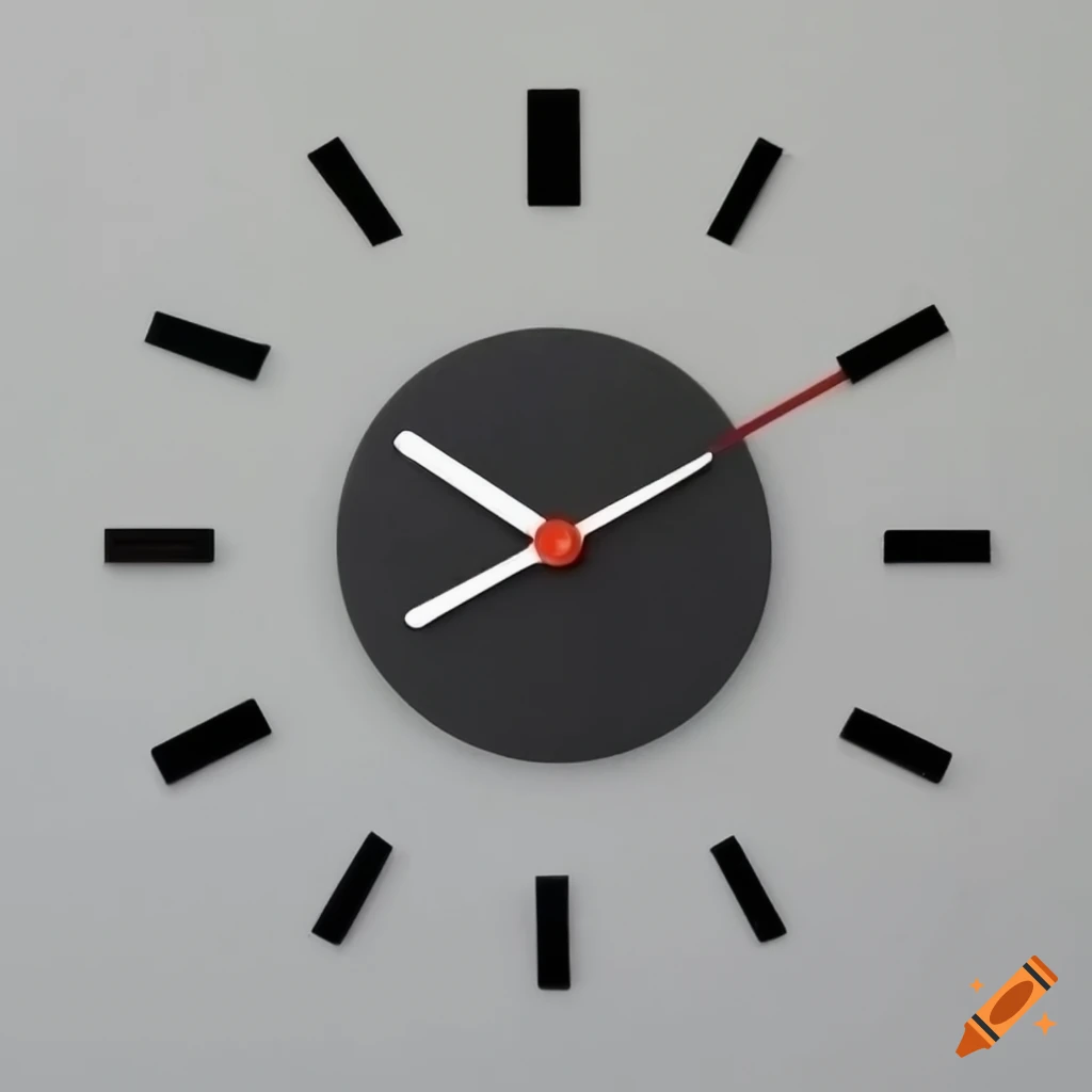 modern clock with minimalist design