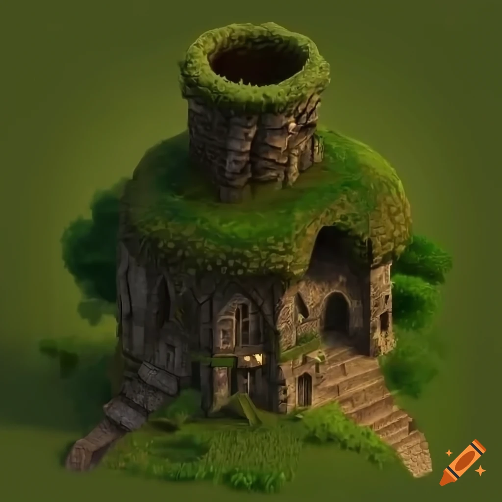 Medieval tower in a fantasy rpg game