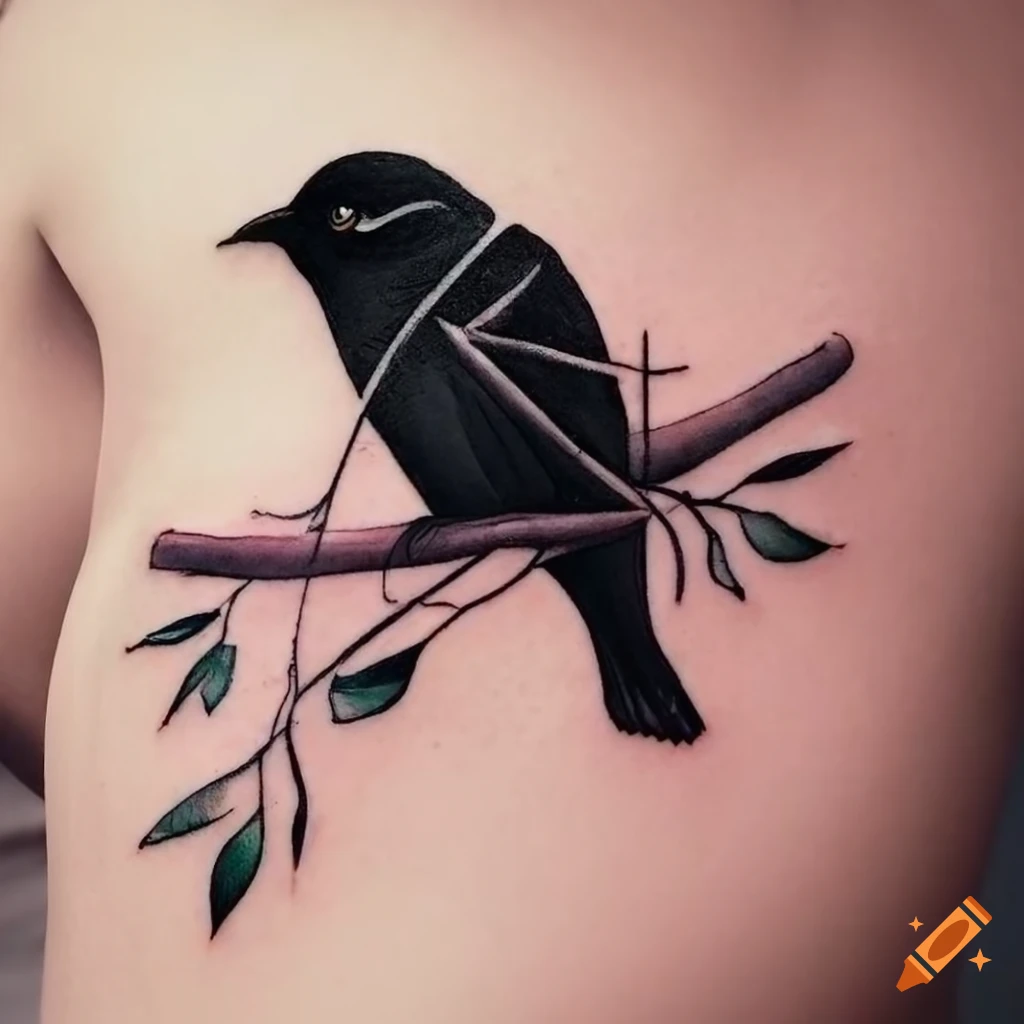 Flowers-Bird Tattoo Design by Artsy212 on DeviantArt