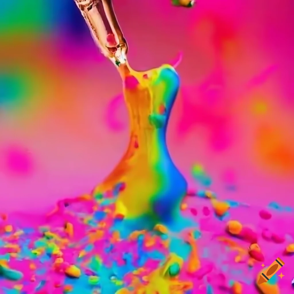 close-up of a champagne bottle popping open with foam explosion