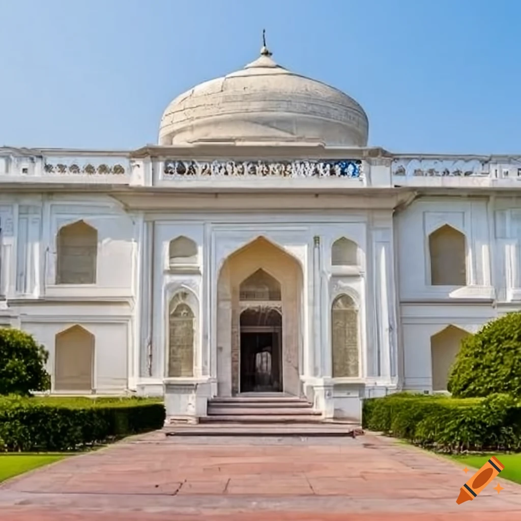 frontal elevation of a Mughal architectural style building