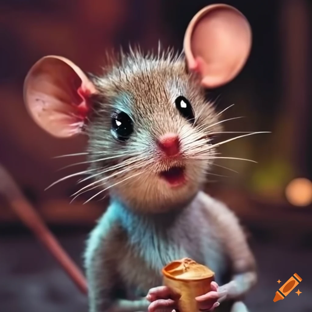 3d art of a lab mouse in mid poly style on Craiyon
