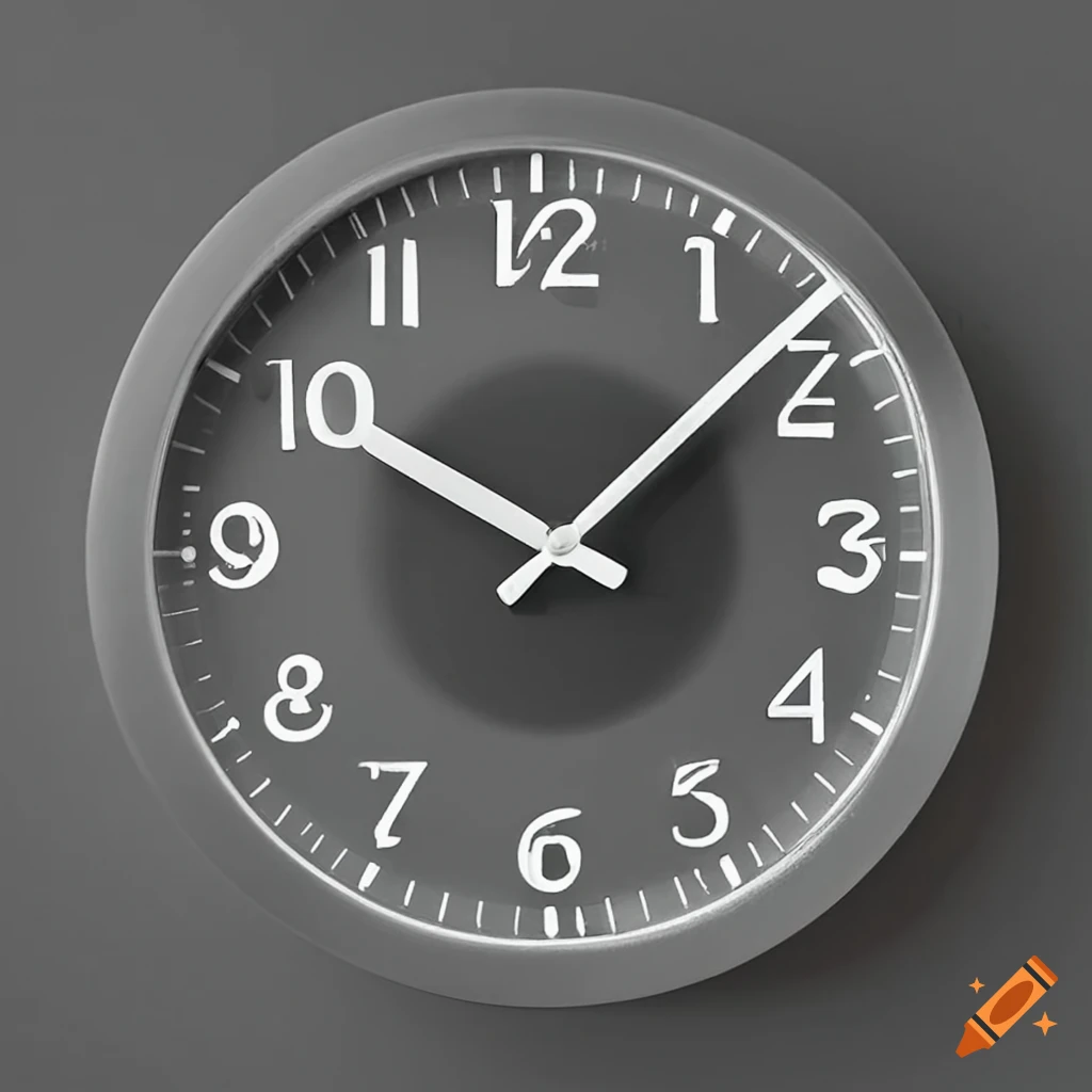 Modern clock with minimalist design on Craiyon
