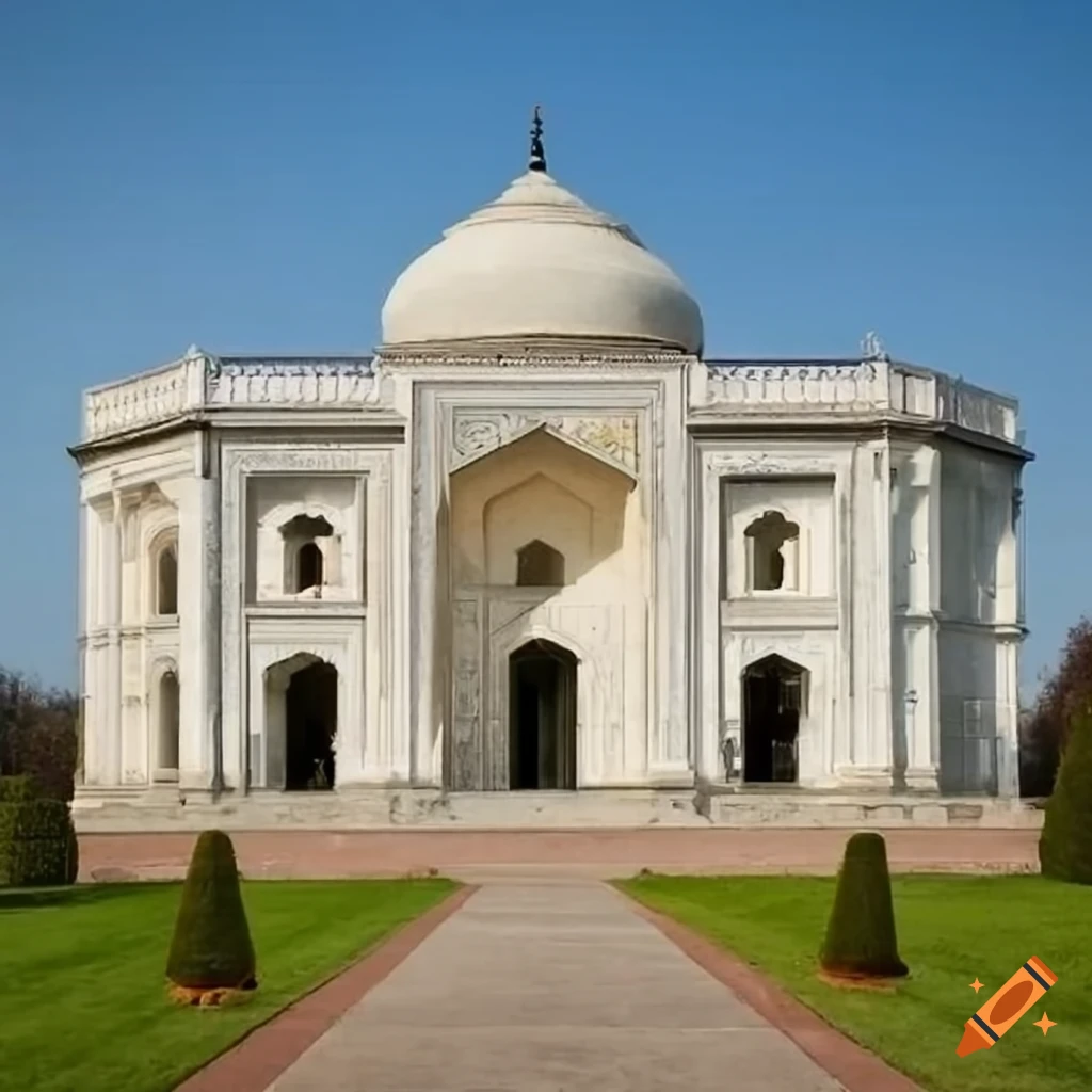 Frontal View Of Mughal Mahal White House Whitemarsh Lynnewood On Craiyon 7268