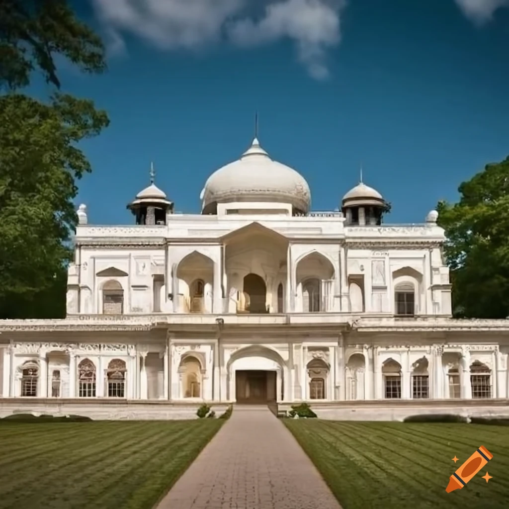 Frontal View Of Mughal Mahal White House Whitemarsh Lynnewood On Craiyon 0739