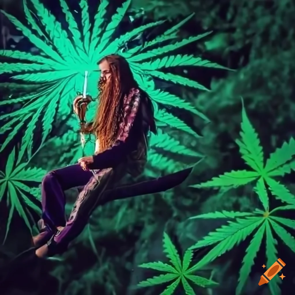 Illustration of a hippie man riding a marijuana joint through a galaxy ...