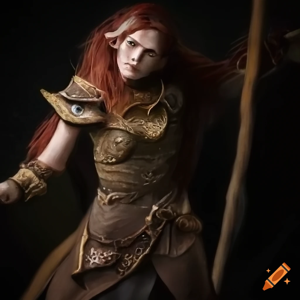 Painting of an elf wood worker mage on Craiyon