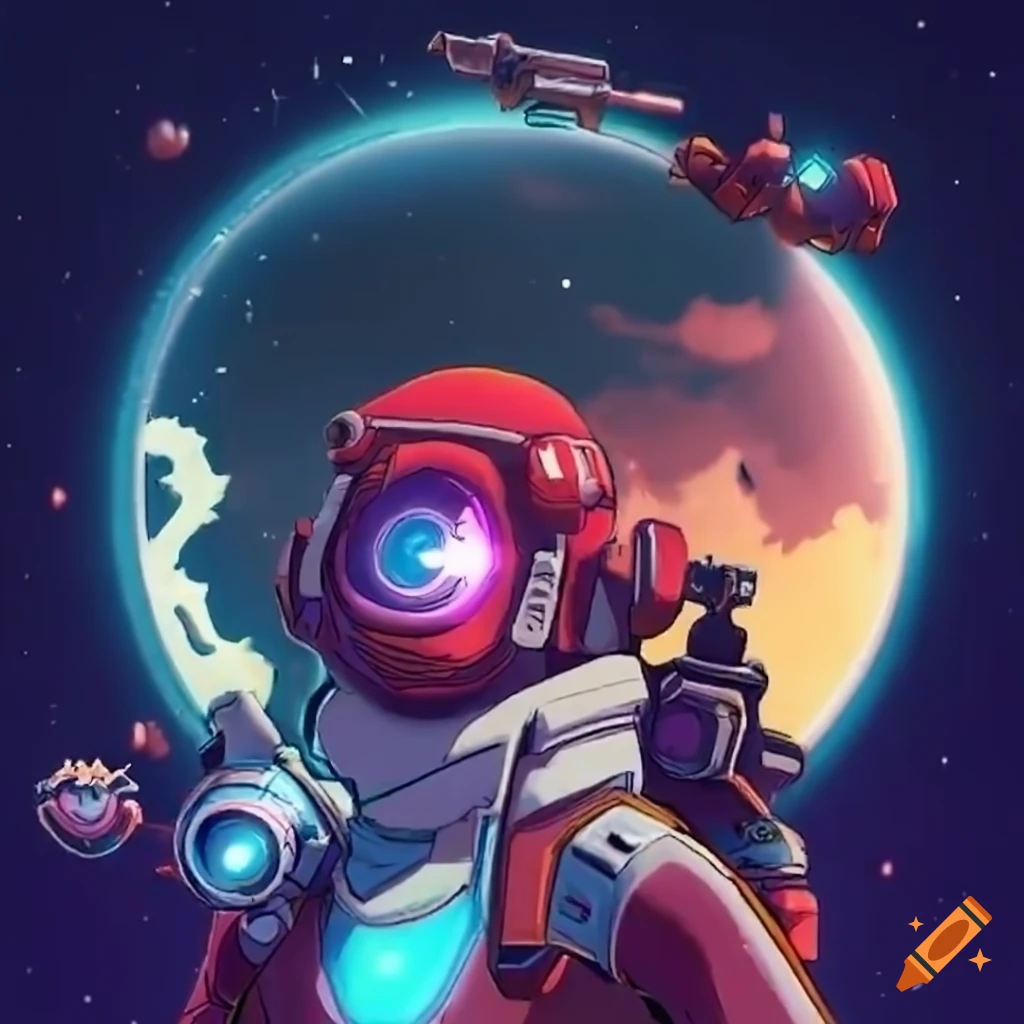 No man's sky as a 90s anime artwork on Craiyon