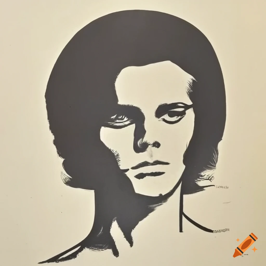 screen print of 70s mens hairdressing