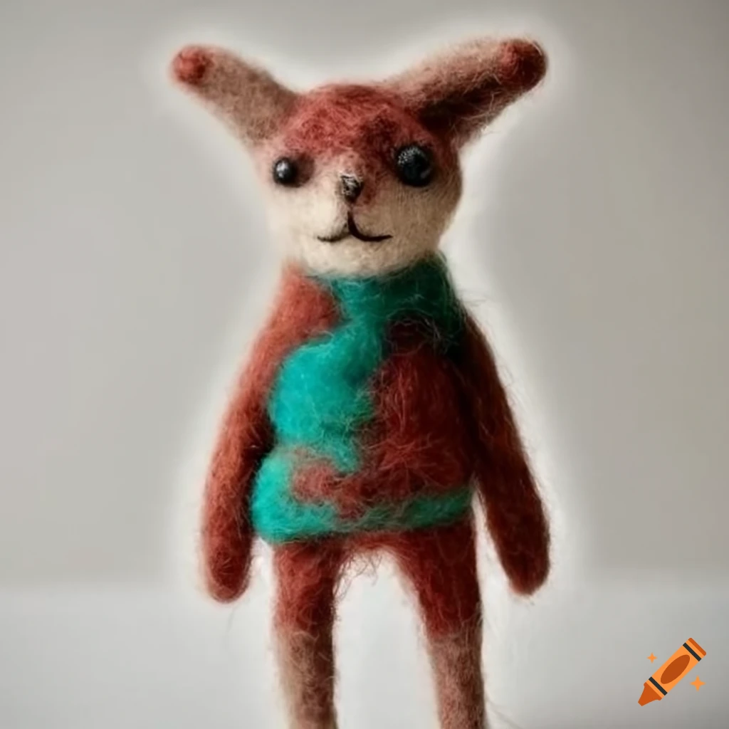 Cute felted wool christmas creature on Craiyon