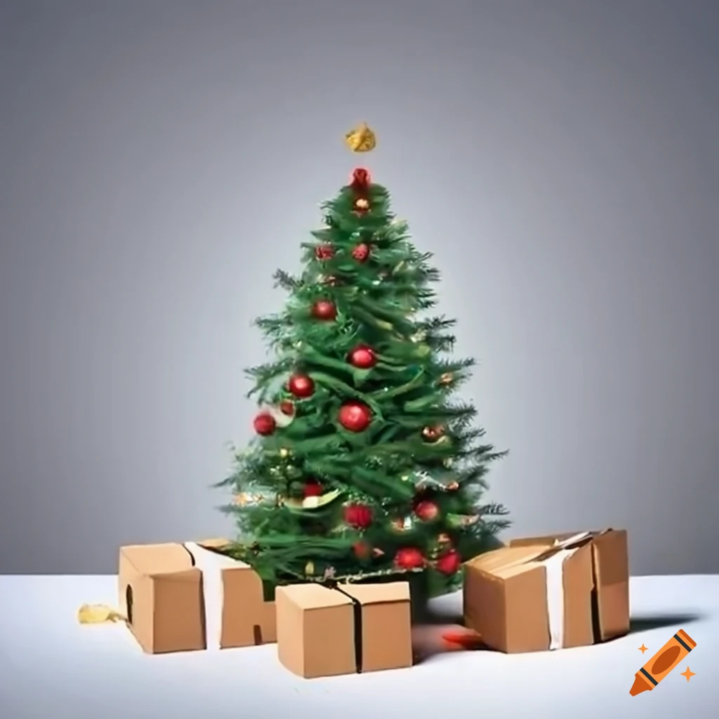 Christmas tree with presents underneath