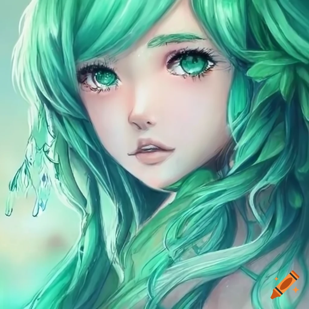Anime Artwork With Emerald Rain In Pastel Colors On Craiyon 3032