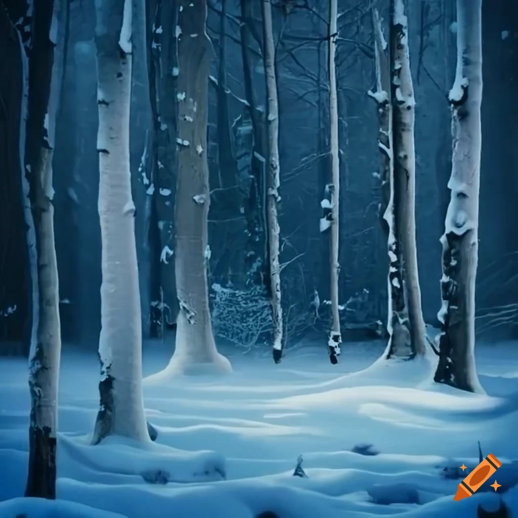 winter forest scenery