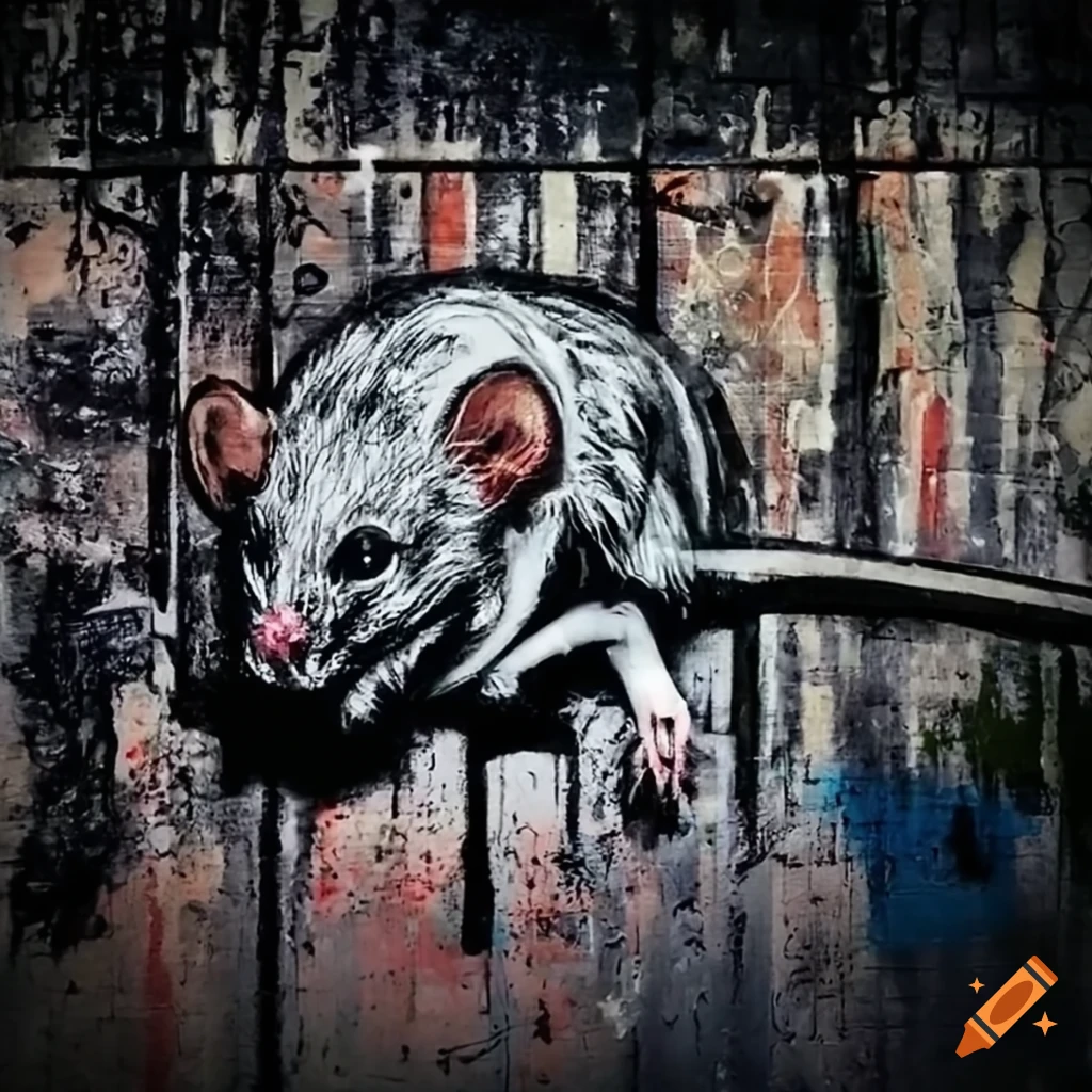 Tableau street art - Banksy - Rat