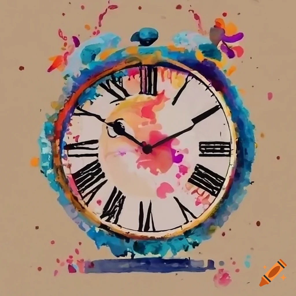 elegant clock with a colorful bird