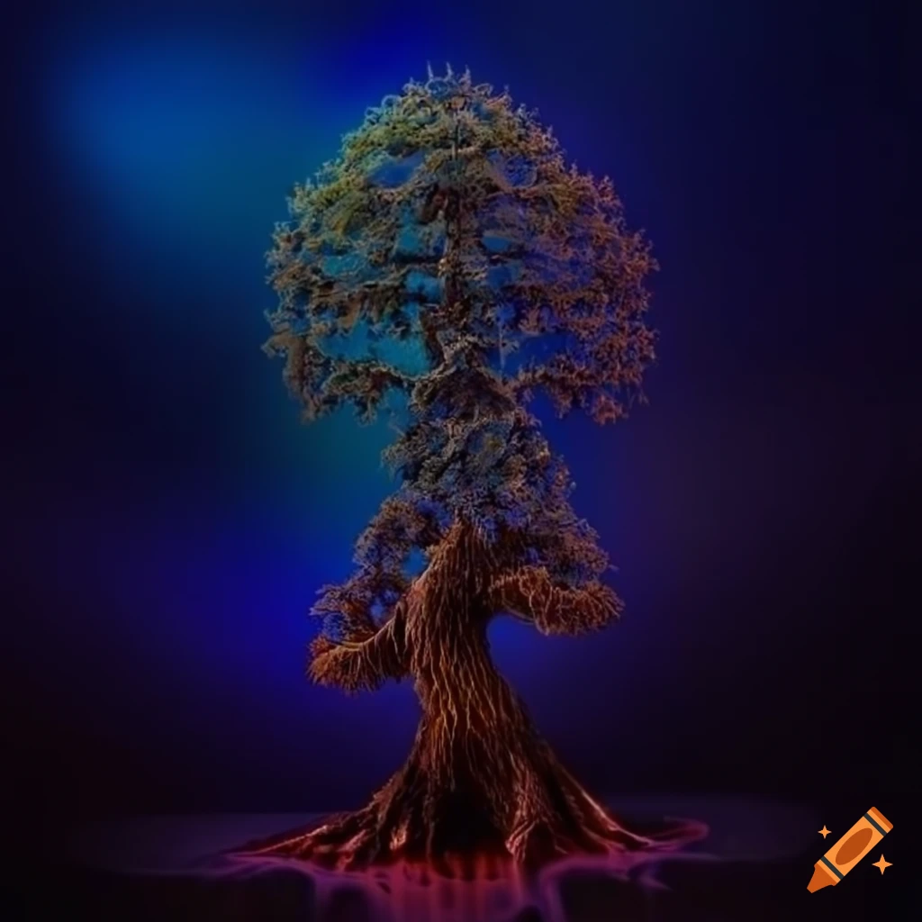 Abstract fractal tree art on Craiyon