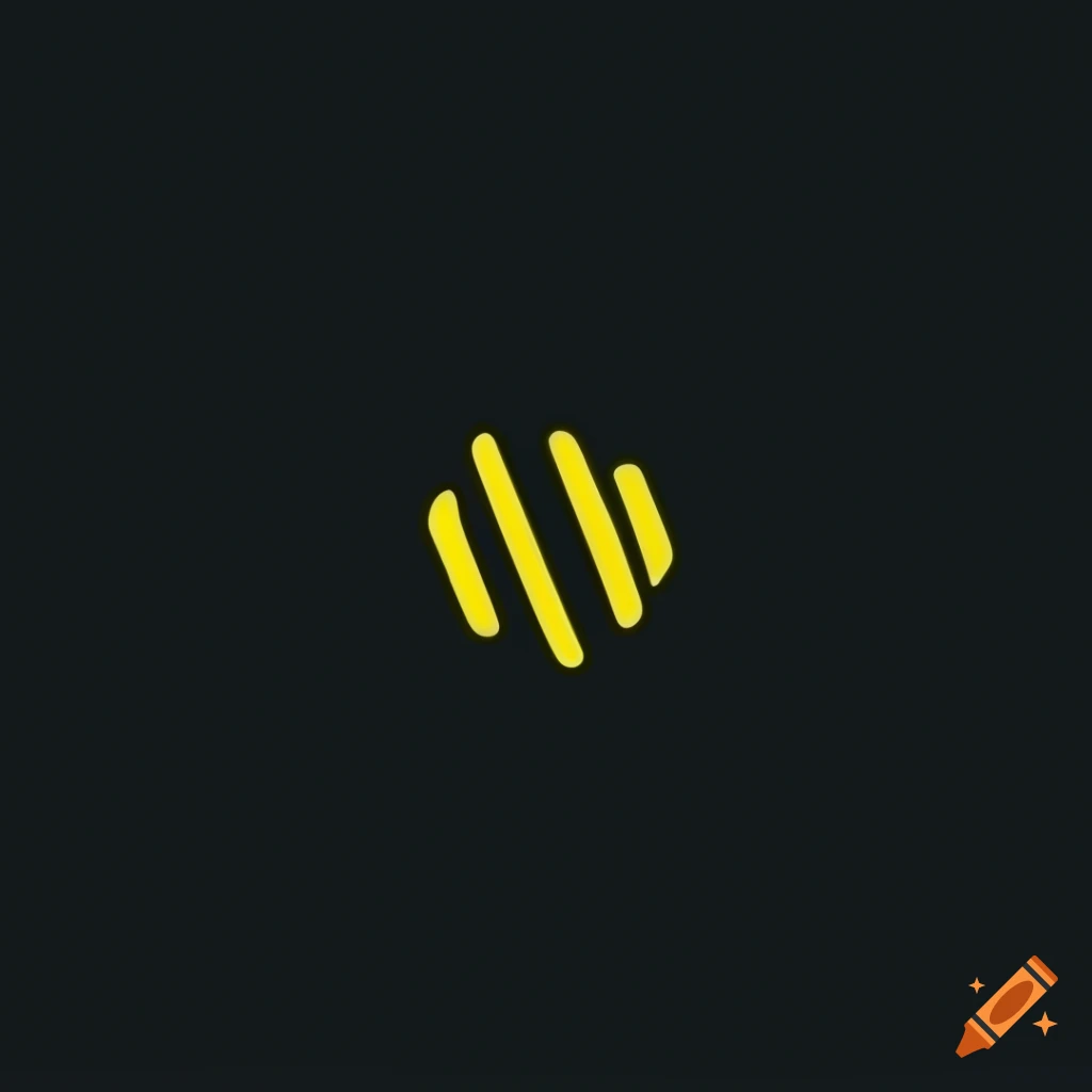 Minimalist black and yellow logo for an industry