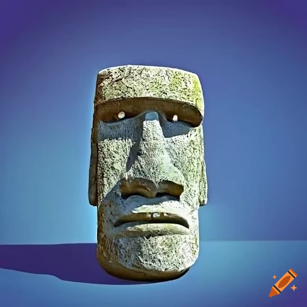 Stone Head Planter Pot With Interchangeable Plants On Craiyon