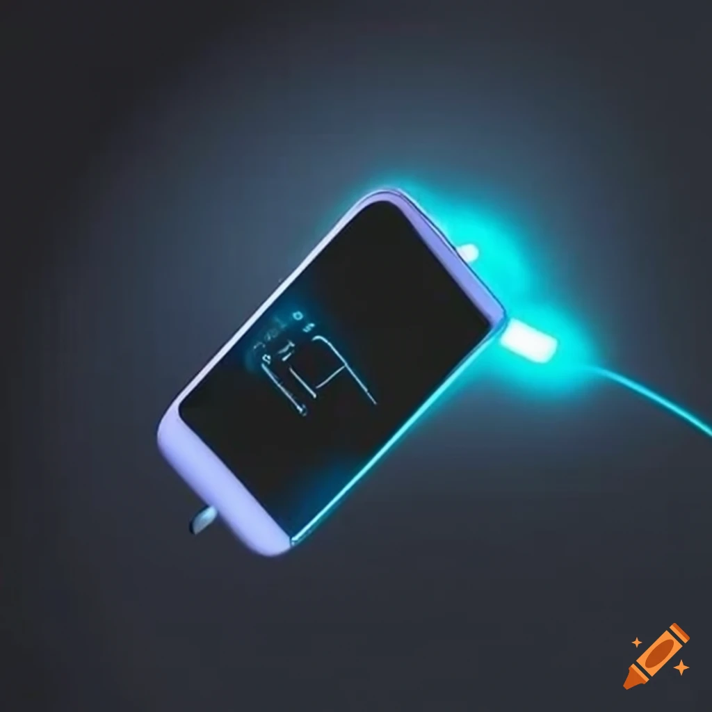 Uv light charging a mobile phone on Craiyon