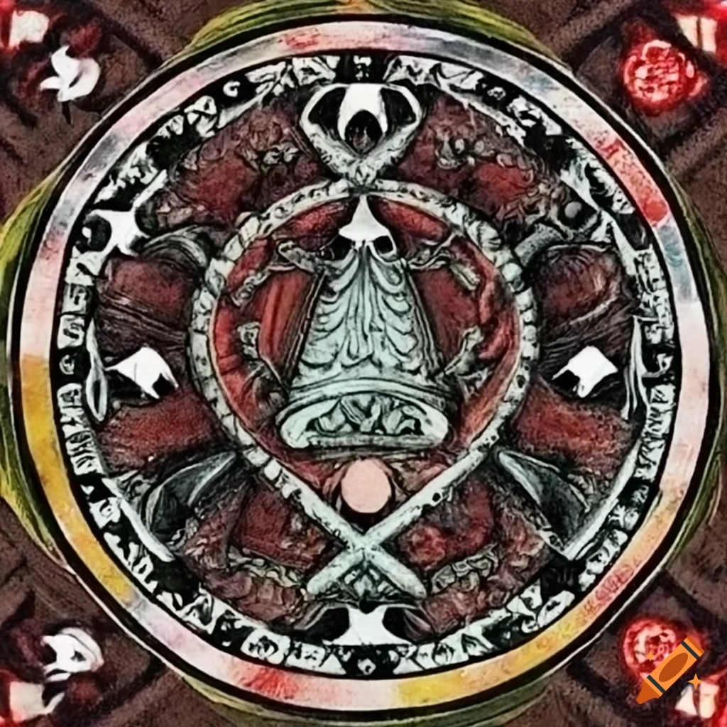 Tarot card design of Ten of Pentacles - Reversed and Ace of Wands