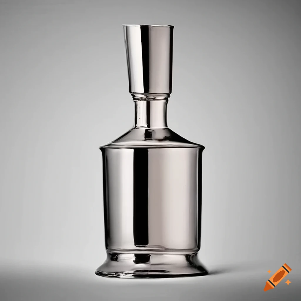 Vodka bottle with jigger on top