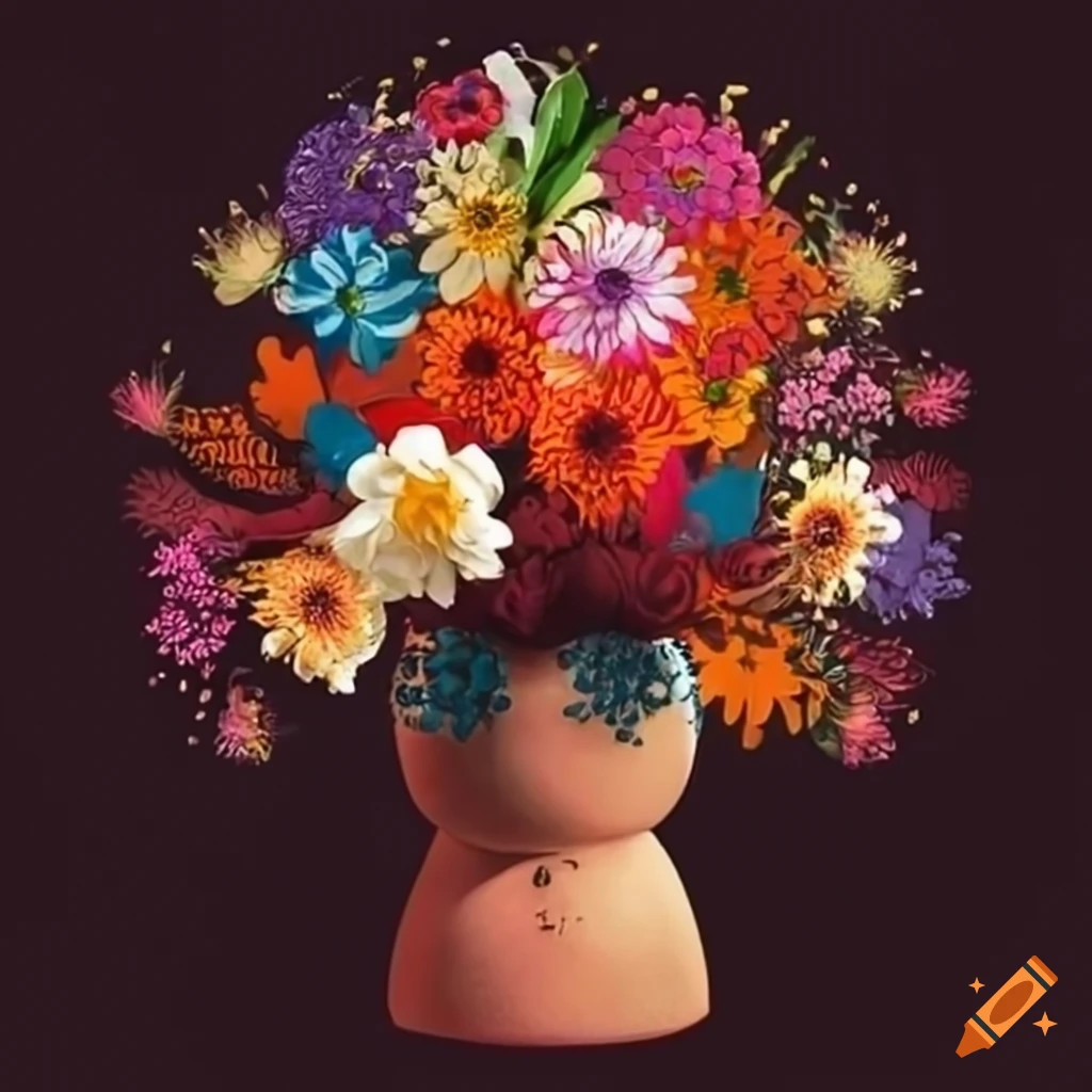 floral arrangement inspired by Frida Kahlo