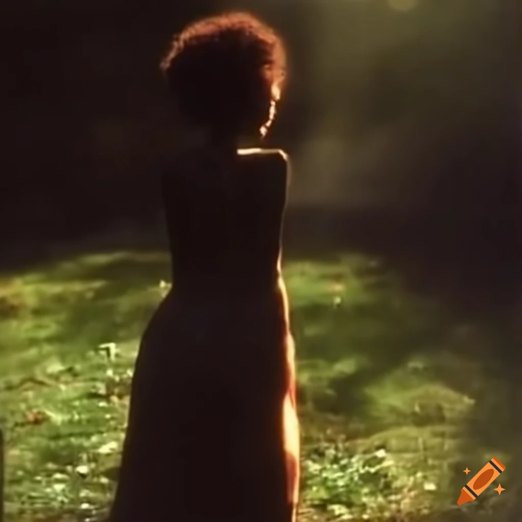 found footage of a tall girl in a graveyard