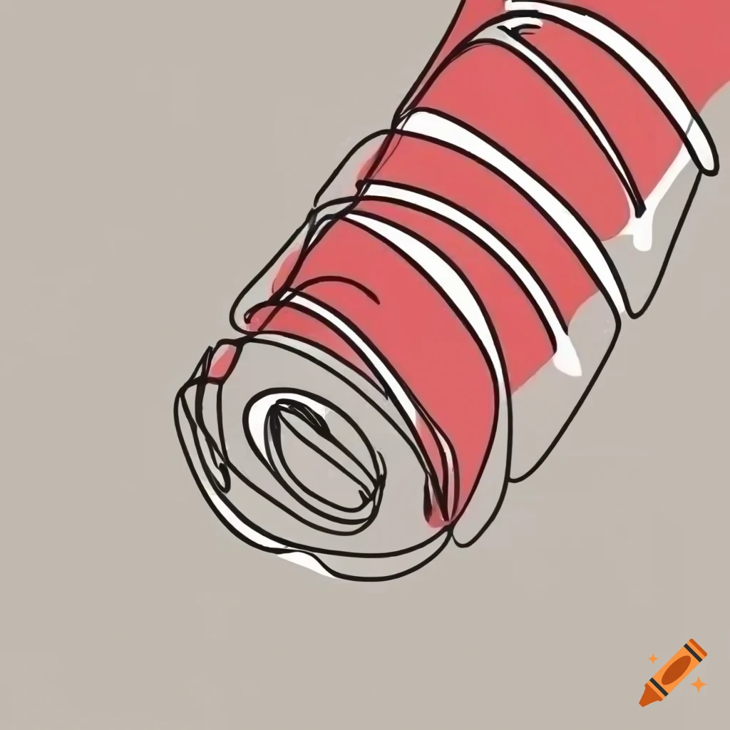 Continuous line drawing of sewing supplies on Craiyon