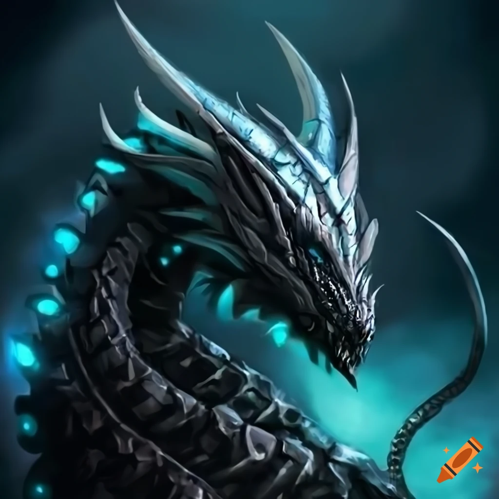 Image of a cybernetic dragon on Craiyon