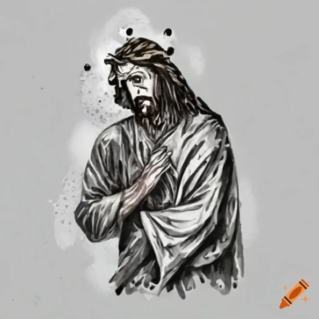 Jesus Praying #1 Drawing by CSA Images - Fine Art America