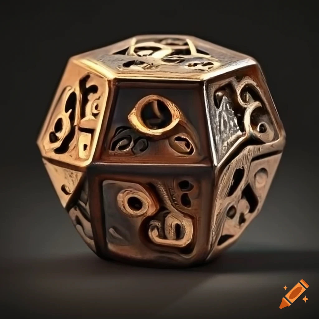 Mechanical dice with intricate designs
