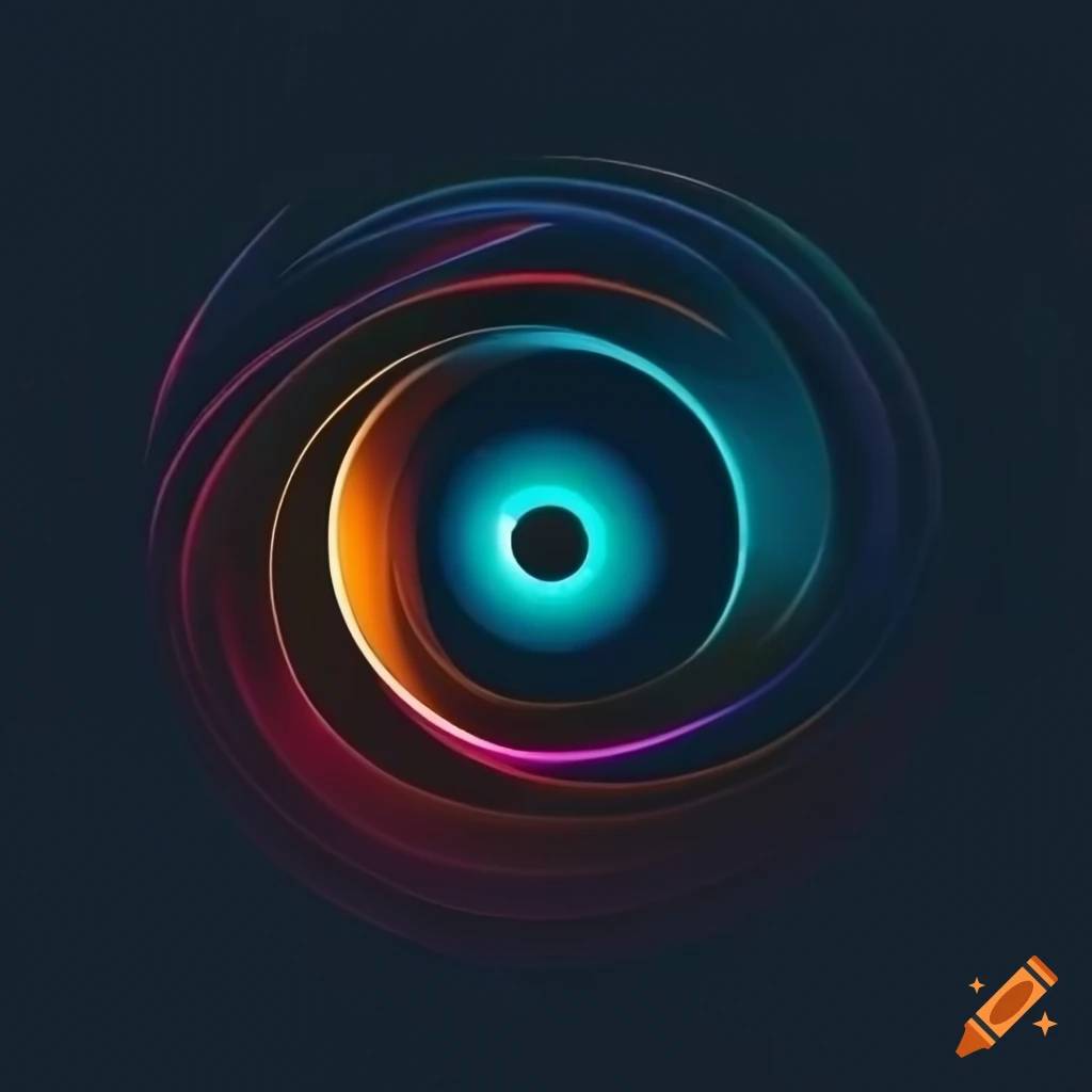 A Modern Spiral Logo On A White Background On Craiyon