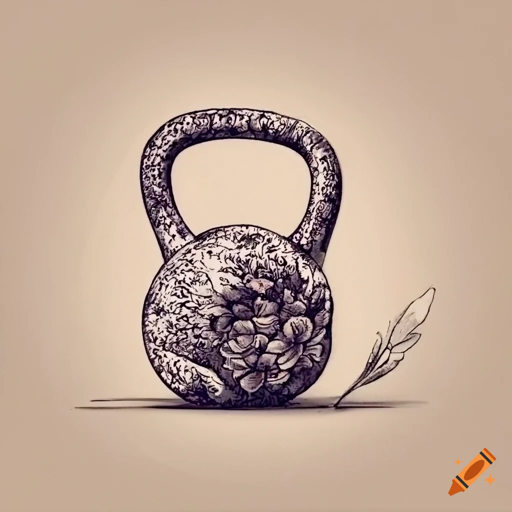 Stylized Kettlebell Tribal Illustration Stock Illustration - Download Image  Now - Abstract, Anaerobic Exercise, Ancient - iStock