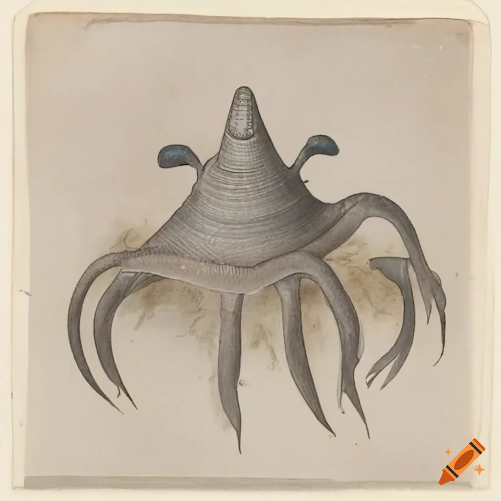 Aquatic creature with four legs walking on ocean floor