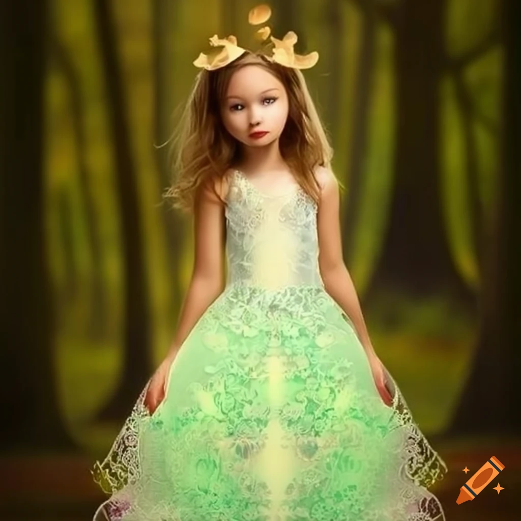 Elegant dress with a tree pattern on Craiyon