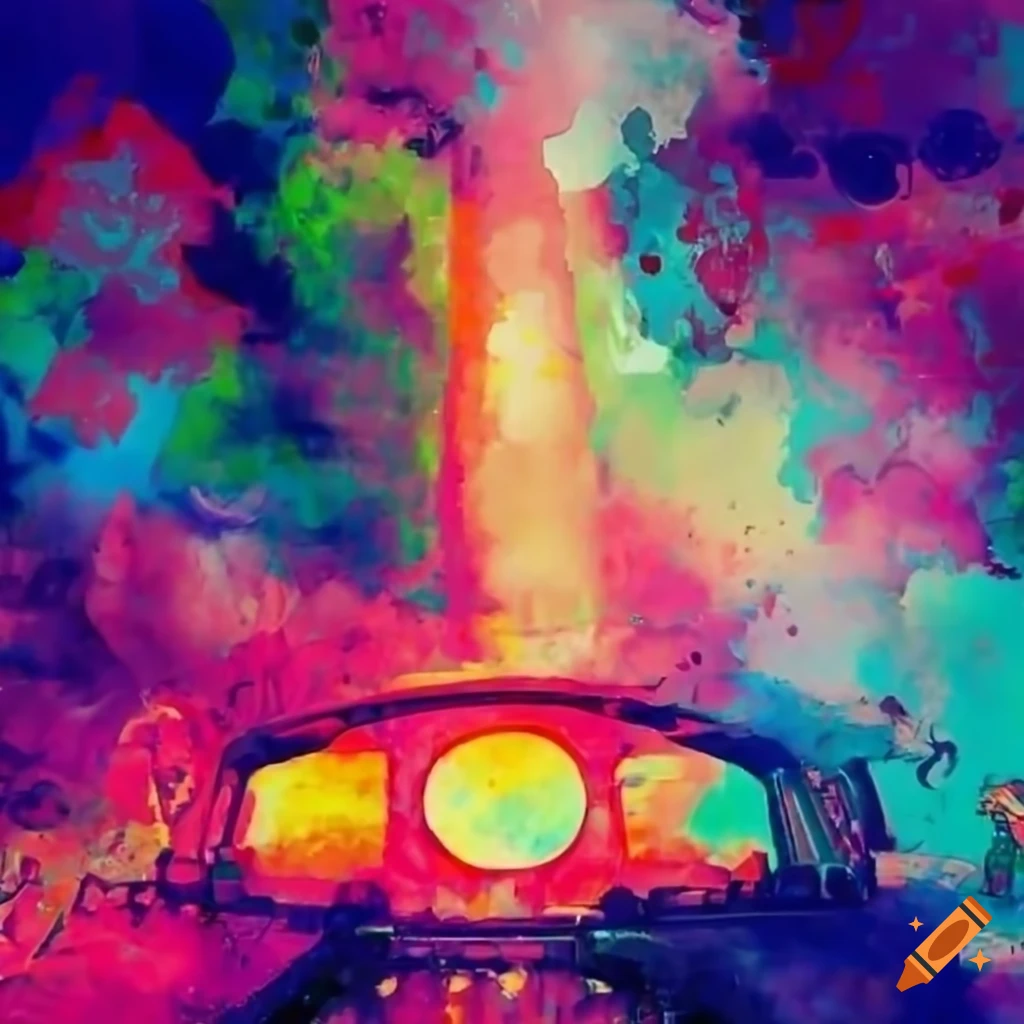 Playlist cover for a plalist called night drive party, night drive with  friends, good vibes, good music, party, friends, sitting in a car enjoying  music on Craiyon