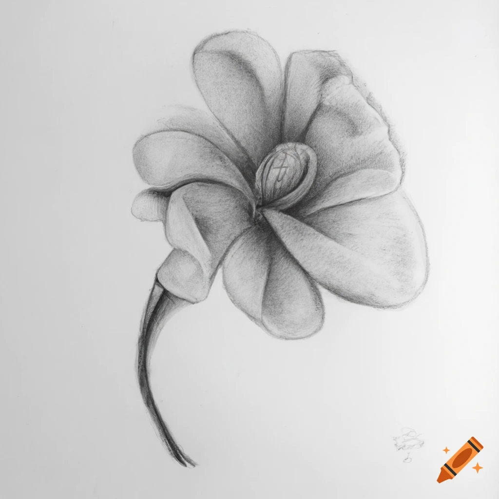 How to draw flowers easy step by step with pencil || Flower drawing tutorial  - YouTube