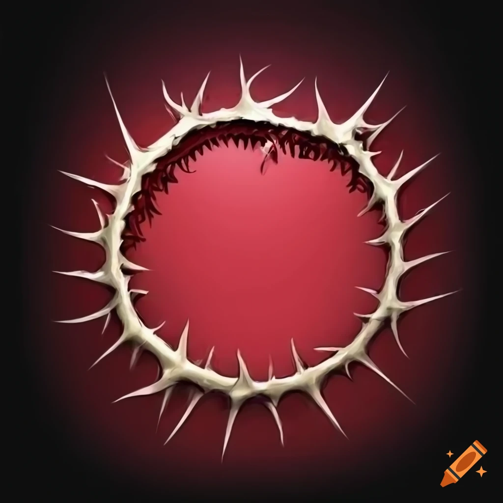 Simple crimson crown on a white banner