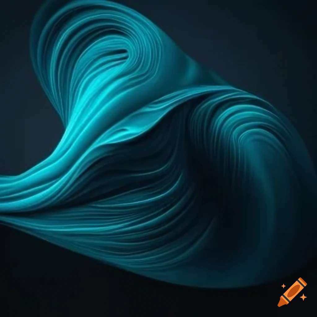 gold, turquoise, and silver audio frequency curves on black background